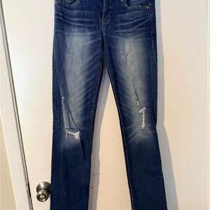 GAP Distressed Indigo Skinny Jeans
